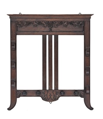 Lot 431 - An Arthur W Simpson of Kendal carved mahogany...