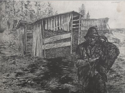 Lot 308 - Brian Bradshaw (1923-2016) Coal Miner standing...