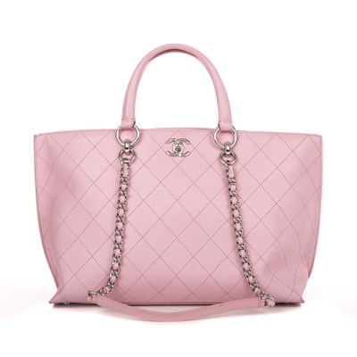 Lot 271 - Chanel, a pink quilted leather handbag,...