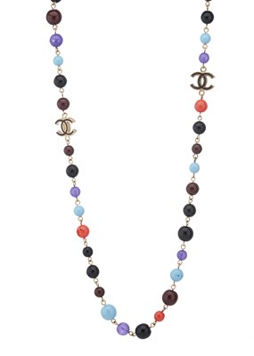 Lot 275 - Chanel, a multicoloured bead necklace,...