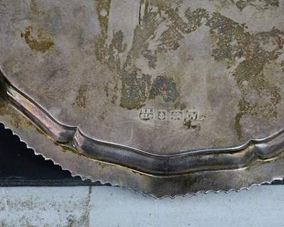 Lot 90 - An Elizabeth II silver waiter, by Barker...