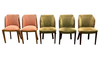 Lot 597 - A matched set of five Art Deco cloud dining...
