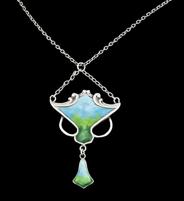 Lot 9 - An Arts and Crafts silver and enamelled...