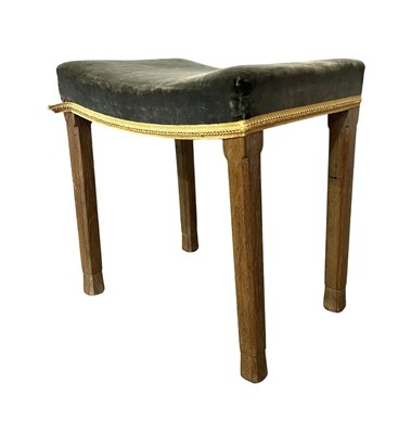 Lot 622 - An Elizabeth II limed oak coronation stool,...