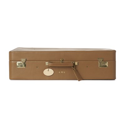Lot 243 - Asprey London, a vintage leather suitcase.