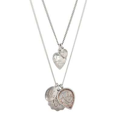 Lot 424 - Wright & Teague, two silver pendant necklaces.