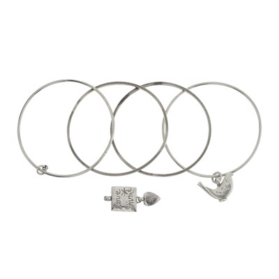 Lot 426 - Wright & Teague, four silver bangles.