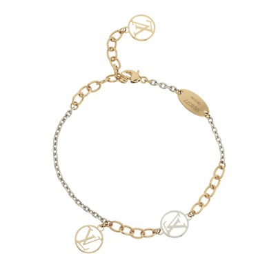 Lot 382 - Louis Vuitton, a Logomania two-tone bracelet.