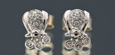 Lot 376 - A pair of brilliant-cut diamond stud earrings