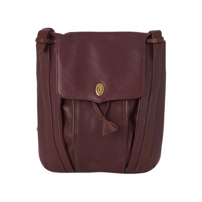 Lot 250 - Cartier, a Must de Cartier Bordeaux drawstring handbag.
