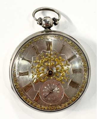 Lot 242 - A silver cased Victorian key wind open face...