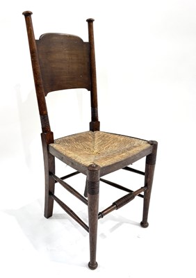 Lot 588 - A William Birch arts and crafts oak chair,...