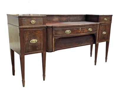Lot 640 - A large early 19th century mahogany sideboard,...