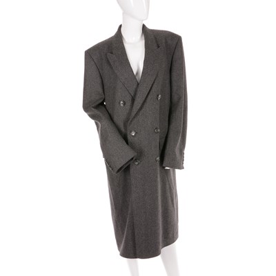 Lot 295 - Christian Dior, a men's grey wool overcoat,...