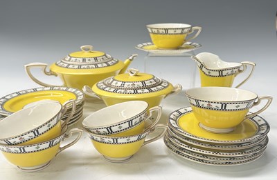 Lot 65 - An Art Deco, Royal Worcester part teaset,...