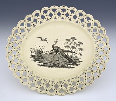 Lot 634 - A Liverpool black printed reticulated...