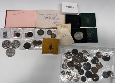 Lot 197 - A selection of British and world coins to...