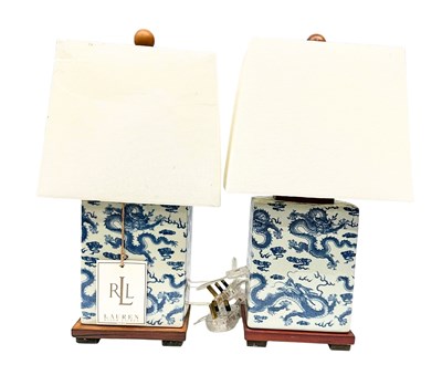 Lot 149 - A pair of Ralph Lauren table lamps, formed as...