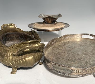 Lot 29 - An oblong cast metal planter or jardiniere,...