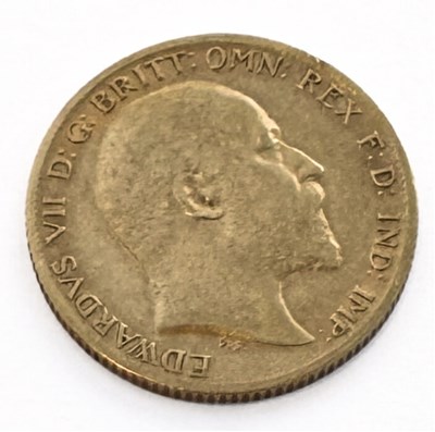 Lot 451 - An Edward VII gold half sovereign, 1906 (1)
