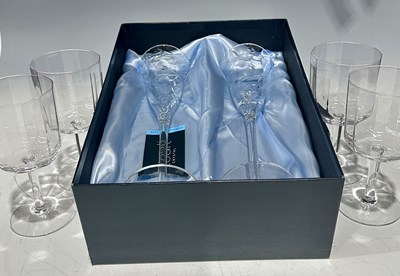 Lot 40 - A pair of large Stuart crystal champagne...