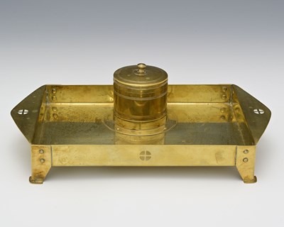 Lot 511 - Jan Eisenloeffel, a Secessionist brass inkwell,...