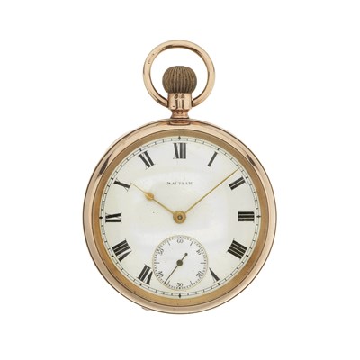 Lot 235 - Waltham, a 9ct gold open face pocket watch