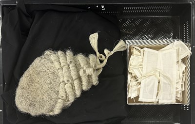 Lot 2 - A barrister's wig and gown to include: a horse...