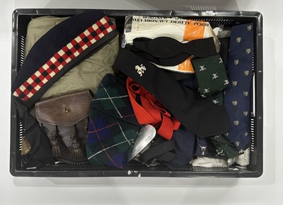 Lot 3 - A collection of Scottish military accessories,...
