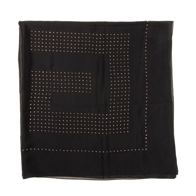 Lot 344 - Givenchy, a black silk embellished scarf,...