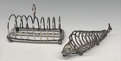 Lot 153 - An early 19th century toast rack, 21.5cm wide,...