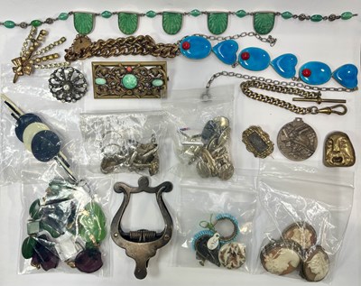 Lot 398 - A collection of costume jewellery: an early...