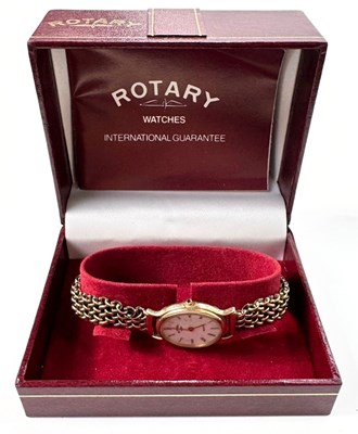 Lot 239 - Rotary, a 9ct gold wristwatch, import...