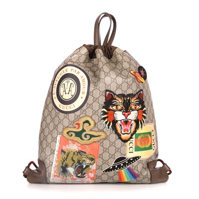 Lot 331 - Gucci, a supreme Courrier drawstring backpack,...