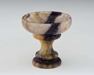 Lot 96 - A 19th century Derbyshire Blue John pedestal...