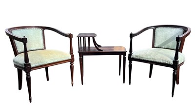 Lot 609 - A pair of early 20th century rosewood tub...