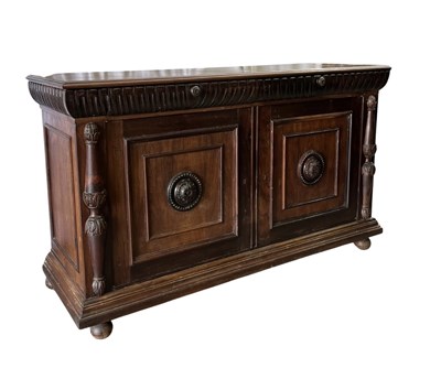 Lot 589 - A rosewood sideboard or buffet, early 20th...