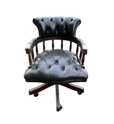 Lot 603 - A captain's type, or office, swivel and...