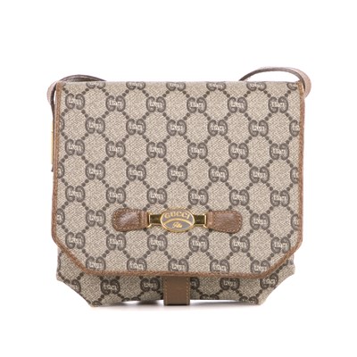Lot 335 - Gucci, a GG Plus supreme handbag, crafted from...