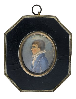 Lot 496 - A portrait miniature of a boy