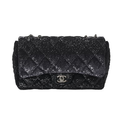 Lot 264 - Chanel, a Reversible Sequin Single Flap handbag.