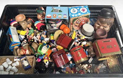 Lot 23 - Two Chad Valley tin moneyboxes formed as...