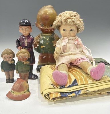 Lot 14 - A vintage painted plaster Kewpie doll, height...
