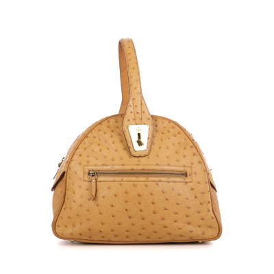 Lot 362 - Gucci, an ostrich leather bowling bag, crafted...