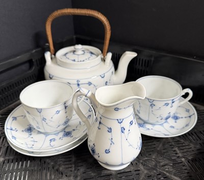 Lot 5 - Norwegian blue and white porcelain, onion...