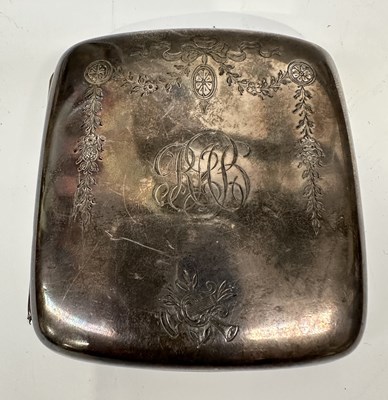 Lot 210 - An hallmarked sterling silver cigarette case,...