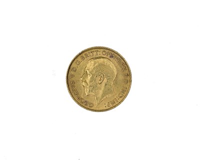 Lot 487 - George V, a gold half sovereign coin, 1913,...