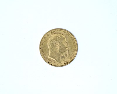 Lot 489 - Edward VII, a gold half sovereign, 1910, 1.9cm,...