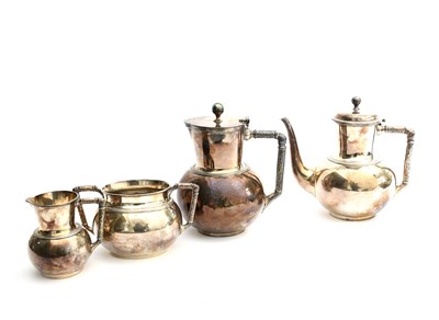 Lot 483 - An Elkington & Co electroplated metal four...