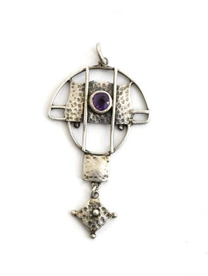 Lot 563 - A Jugendstil silver pendant necklace, cast as...